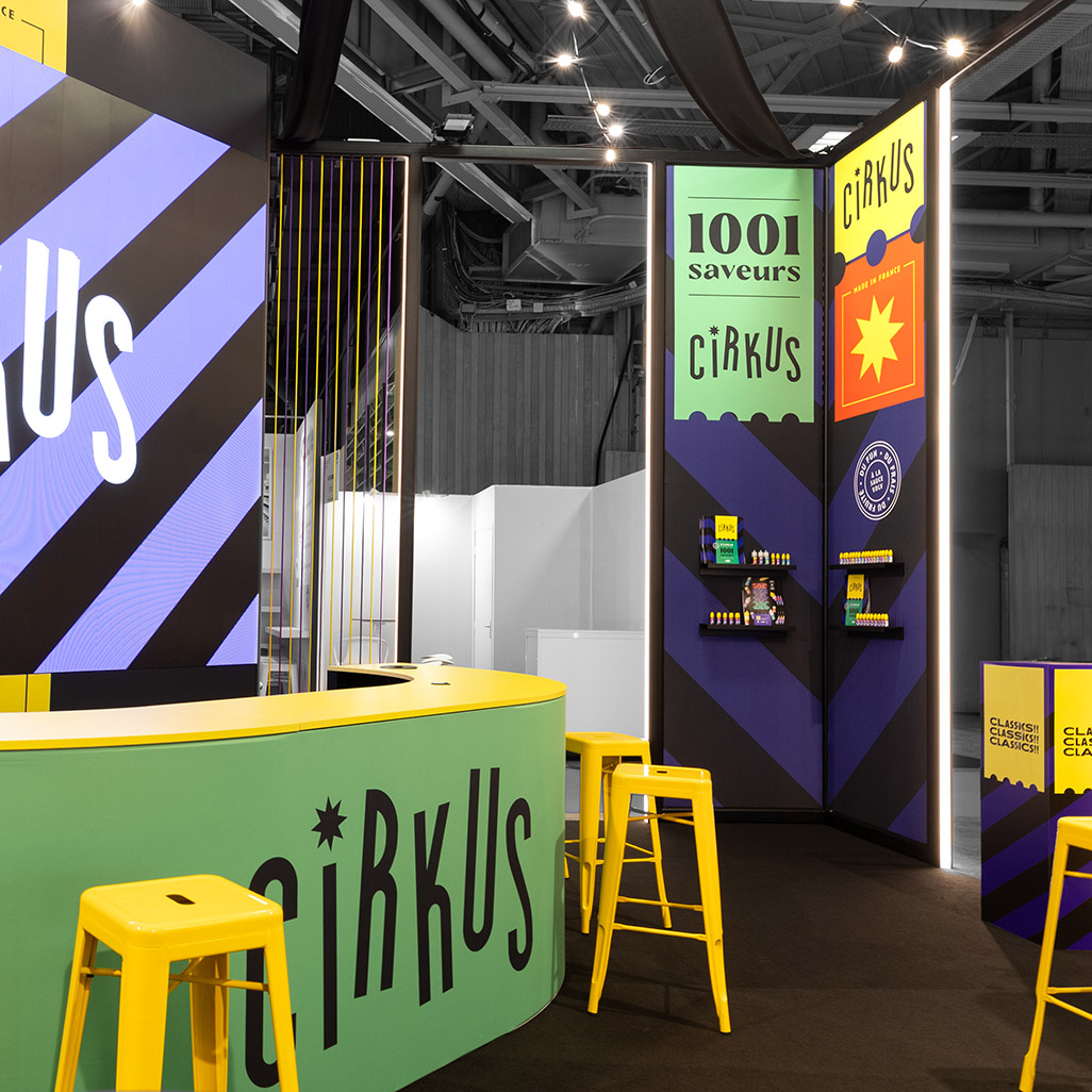VDLV-Cirkus-Stand, Vapexpo, Paris, Ansicht 2