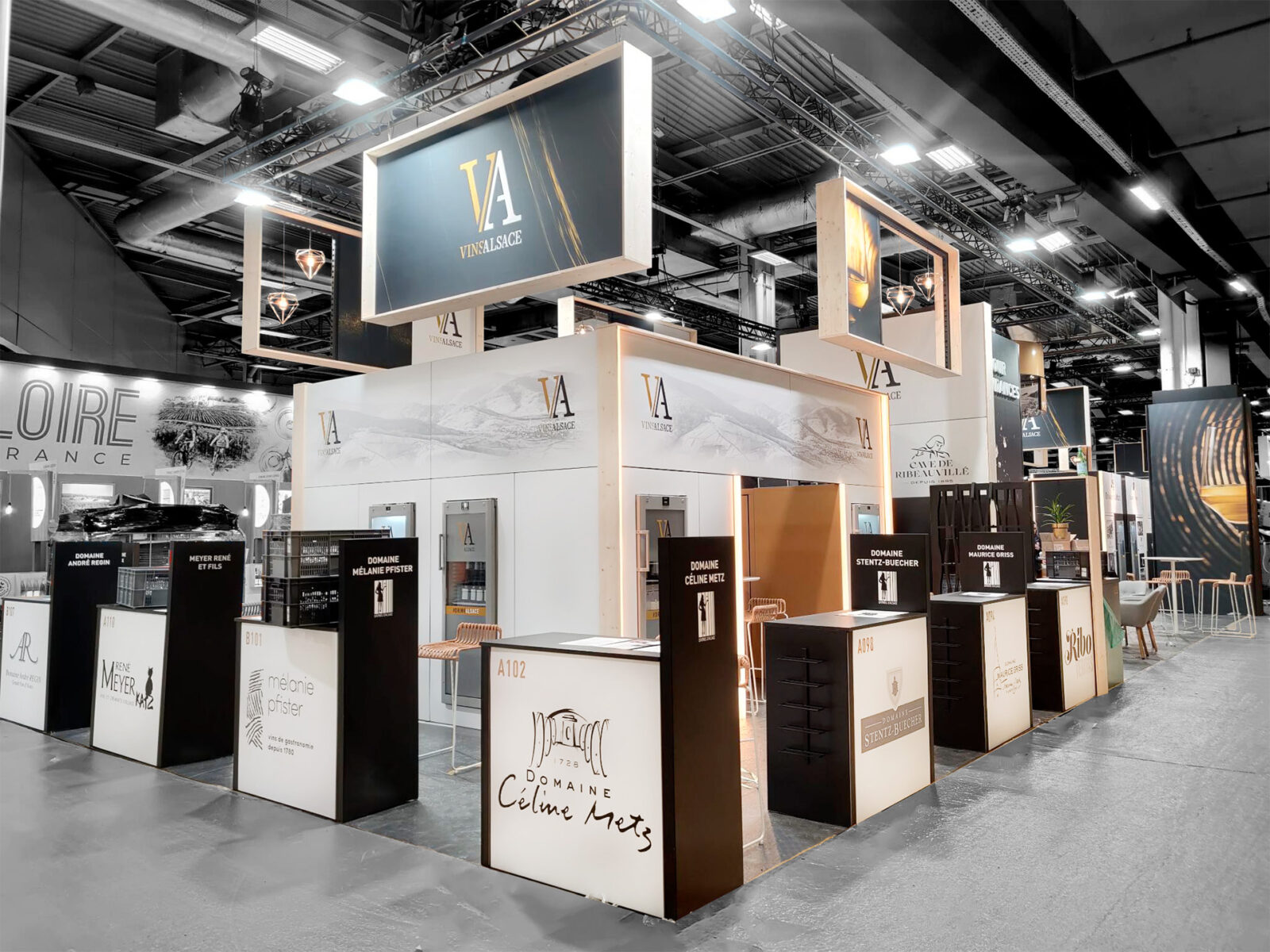 les stands modulaires permettent une durabilité de salons en salons et donc une éco-conception