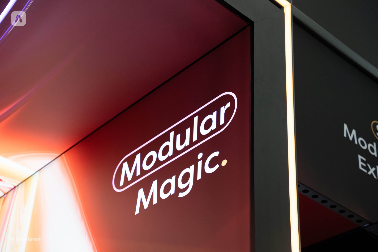 Detail, Aluvision-LED-Rahmen