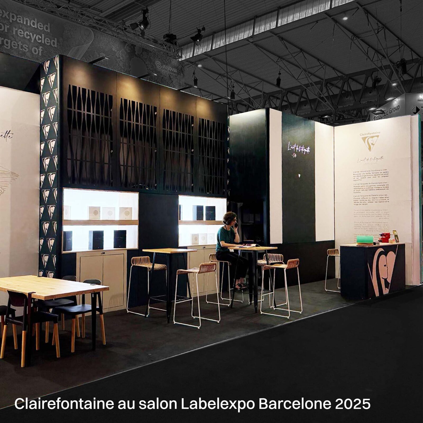 Stand von Clairefontaine auf der Labelexpo in Barcelona 2025