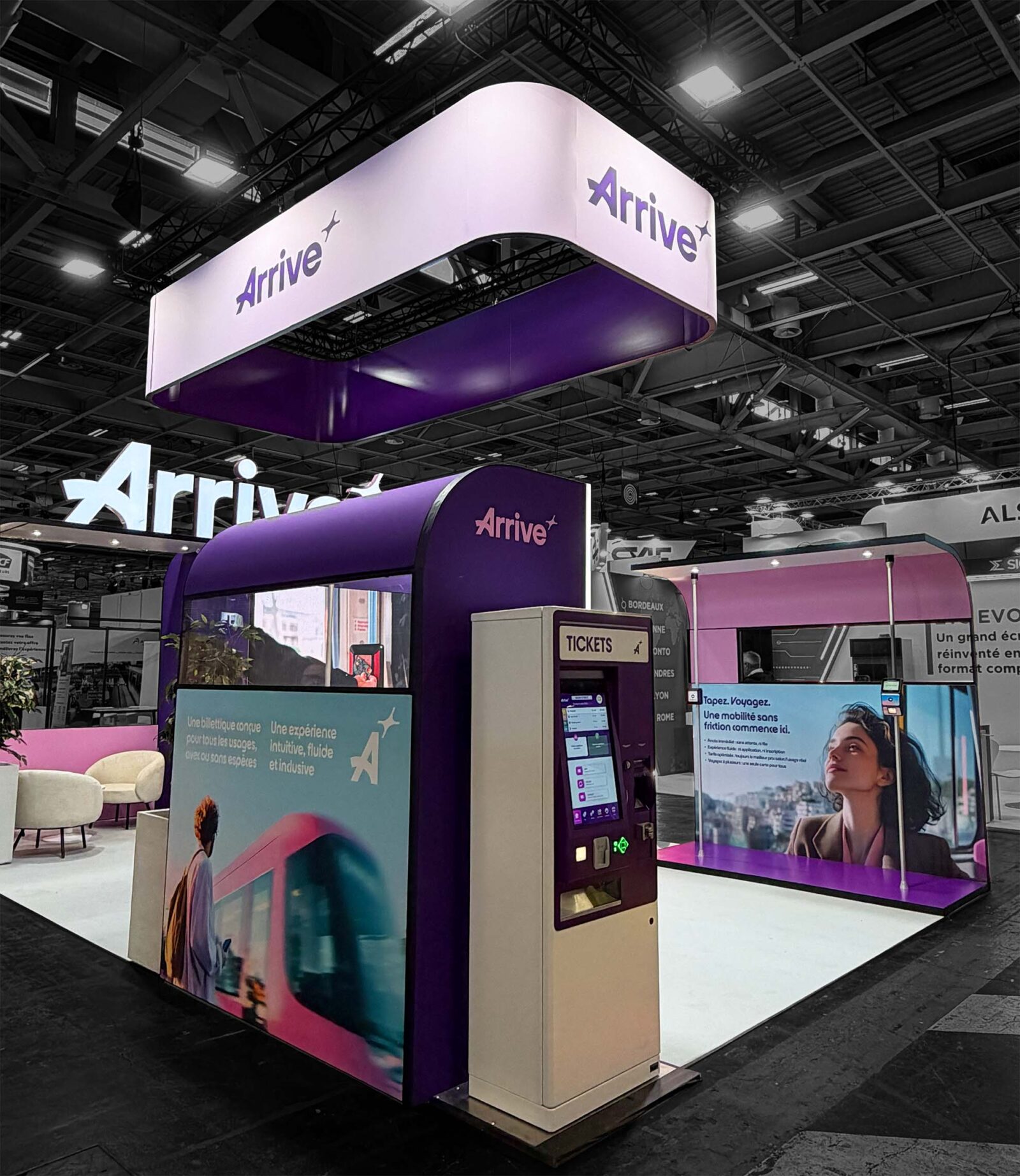 MOBCO booth, rear view